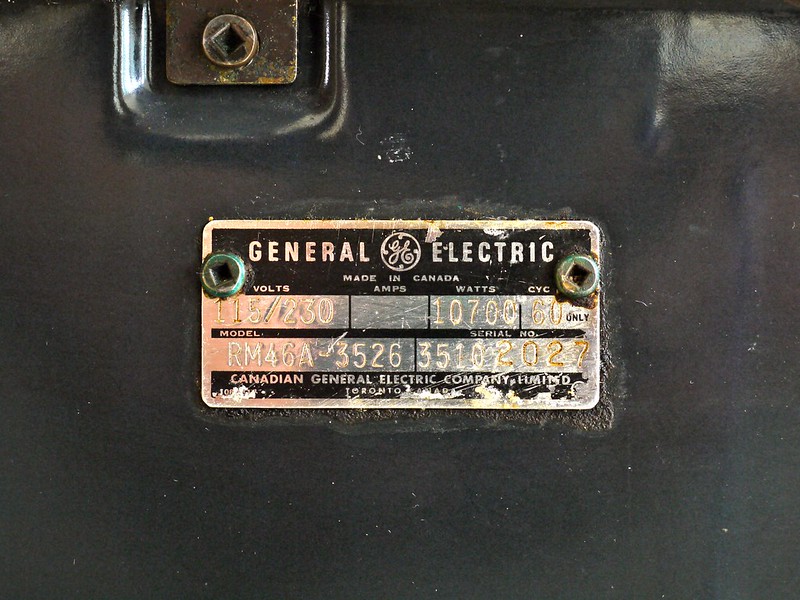 GE product label