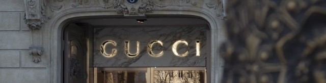 Gucci store sign.