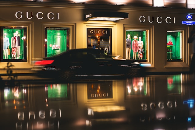 Gucci storefront. 