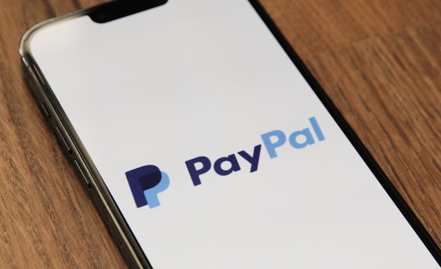 PayPal app open on a smartphone. 