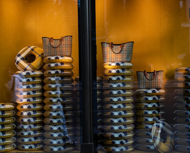 Burberry window display. 