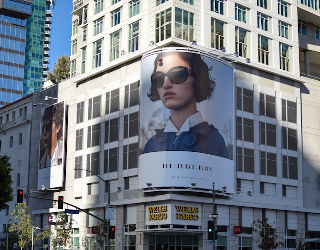 Burberry outdoor advertising. 