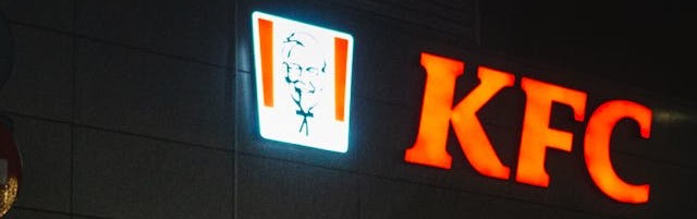 KFC restaurant sign.