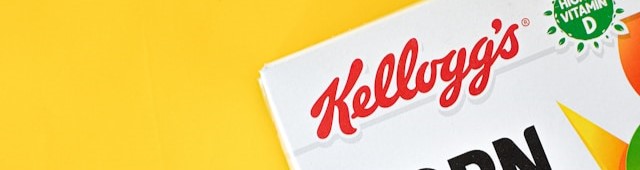 Kellogg's logo on a box of cereal