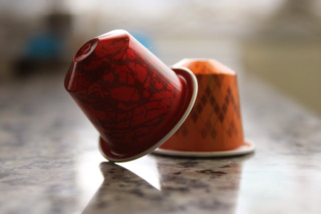 Nespresso coffee capsules. 