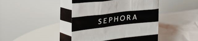 Sephora logo on a bag.