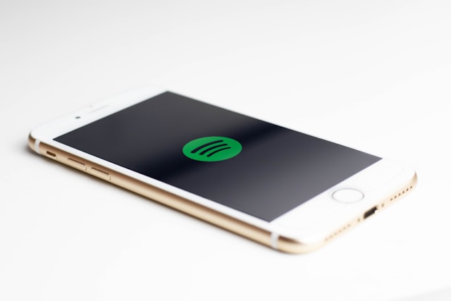 Spotify logo on a smartphone