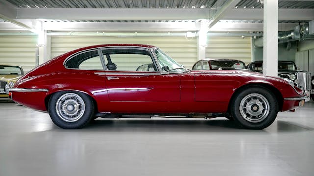 Classic Jaguar E-Type car.