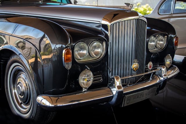 Grille of a vintage Bentley.