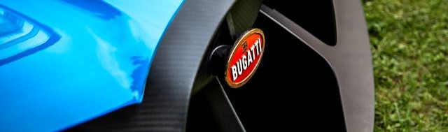 Bugatti grille badge.